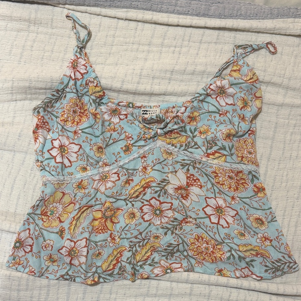Billabong Blue Floral Camisole